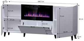 Komoda PAFOS EF 180 cm čierna