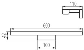 Kanlux 26681 - LED Kúpeľňové osvetlenie zrkadla ASTEN LED/12W/230V IP44