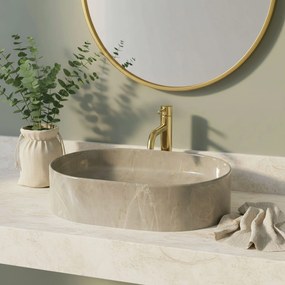 Rea Nadia, umývadlo na dosku 500x380x120 mm, imitácia kameňa - Kashmir, REA-U9241