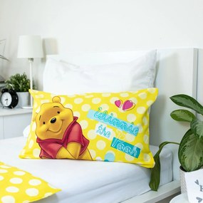 Jerry Fabrics Obliečky do postieľky 100x135 + 40x60 cm - Medvedík Pú "Smile"