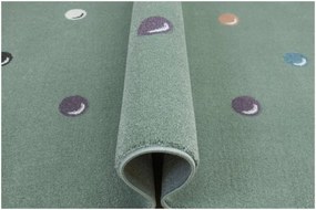 Metrážny koberec Lima C275b zelený / krémový