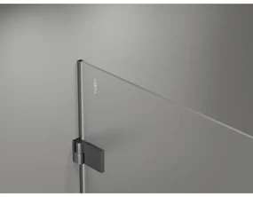 Mexen Lunar-B Duo sklápací sprchový kút 90 x 85 cm, číre sklo, brúsený grafit, 832-090L-085P-66-00