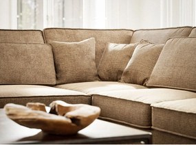 Svetlohnedá ženilková rohová pohovka (ľavý roh/do L) Kirou – Maison de Rêve