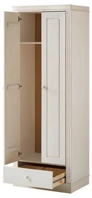 Biela šatníková skriňa z borovicového dreva 65x180 cm Anita – Støraa