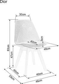 Vintino Jedálenská stolička HAMILTON-buk/modrá