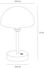 Nordlux - LED Stmievateľná nabíjacia stolná lampa ELLEN LED/2,8W/3,7V IP44 biela
