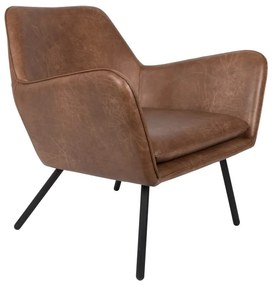 Hnedé kreslo White Label Bon