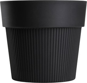 PLASTOVÝ KVETINÁČ SILVA LINE 16X14 CM ČIERNA