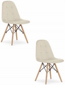 "Stolička DUMO - béžový zamat x 2" "9401 71 00 00"