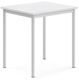 Stôl SONITUS, 700x600x720 mm, HPL - biela, biela