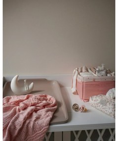 Staroružová pletená detská deka z Bio bavlny 80x100 cm Sorbet – Cam Cam Copenhagen