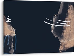 Obraz - Tmavomodrá abstrakcia (70x50 cm)