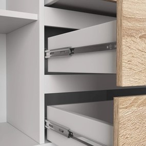 Komoda Tove K 160 cm biela/dub sonoma