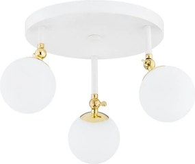 Argon 1434 - Kúpeľňové prísadené svietidlo LATINA 3xE14/7W/230V IP44 biela/zlatá