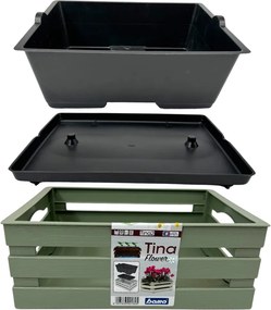 BAMA Bednička TINA Flower 2 SL, farba šalviová