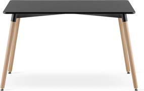 AKCIA Čierny jedálenský stôl ADRIA 120x80 cm II. akosť