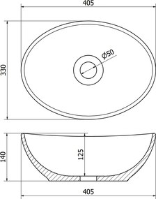 Keramické umývadlo MEXEN ELZA - mätové matné, 21014046