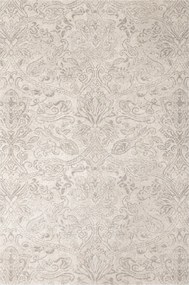 Vlnený Koberec Agnella Agnus Berien Biely Ornament Do Spálne 200x300 cm