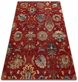 Vlnený kusový koberec Latica rubínový 135x200cm