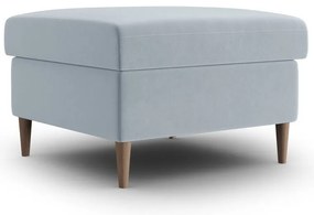 Svetlomodrá zamatová podnožka Kyoto – Cosmopolitan Design