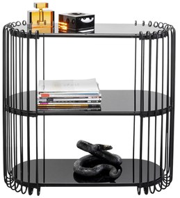 Wire konzolový stolík čierny 81x78 cm