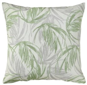 SCANquilt Dekoračný návlek SOFA palms zelená sivá 45x45 cm
