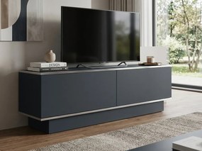 TV stolík ALVIN 135 cm, antracit/sivostrieborná
