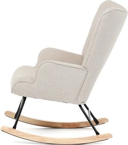 Hojdacie kreslo FABIAN — látka, krémová