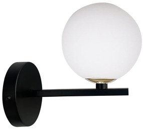 Candellux KAMA Nástenné svietidlo black+golden 1X28 G9 white lampshade 21-01221