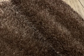 Sada kúpeľňových koberčekov SYNERGY glamour / lurex, hnedá