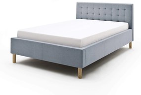 Čalúnená posteľ stofka 140 x 200 modrá MUZZA