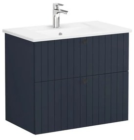 Kúpeľňová skrinka s umývadlom VitrA Root 80x67x46 cm modrá mat ROOTG80BINTS