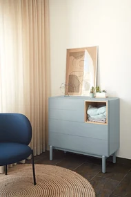 Teulat Corvo komoda so zásuvkami - Sivá - 90 cm
