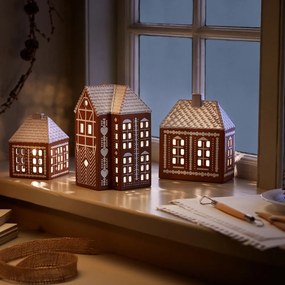 Kameninový svietnik na čajovú sviečku Gingerbread Lighthouse – Kähler Design