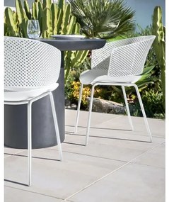 YERAY záhradná stolička Biela