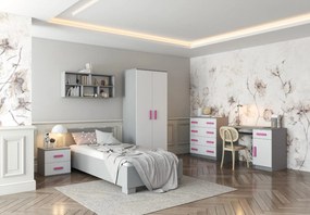 Písací stôl SCOUT - šedý/biely (viac variant)