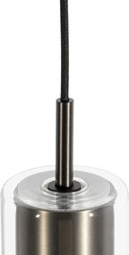 Moderné závesné svietidlo Gunmetal pre 1-fázový koľajnicový systém - Iconic Lloyd