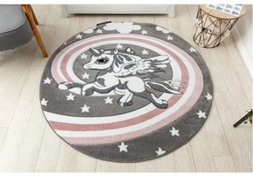 Detský kusový koberec Pony sivý kruh 160cm