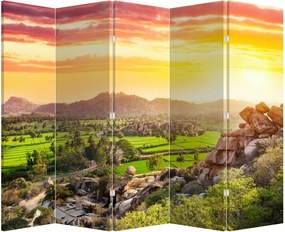 Paraván - Hampi údolí v Indii (210x170 cm)