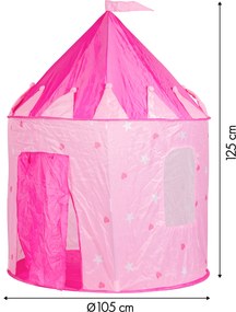 Detský hrací stan Zámok kráľovnej IPLAY — princeznin palác pre dievčatá 105×125 cm