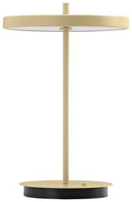 Svetložltá kovová LED stolová lampa s kovovým tienidlom (výška 31 cm) Asteria Move – UMAGE