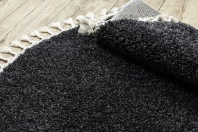 Dywany Łuszczów, Kusový koberec Berber 9000 grey kruh, 120x120 (priemer) kruh, šedá, obývacia izba