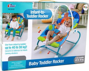 LEAN Toys Detské hojdacie kreslo 2 v 1 Zvuky Vibrácie Dinosaury