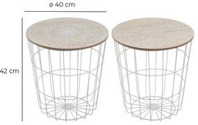 Okrúhle odkladacie stolíky v súprave 2 ks ø 40 cm – Casa Selección
