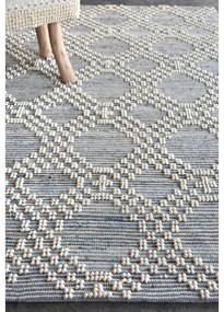 Koberec NASHVILLE 160 x 230 cm z vlny a denimu