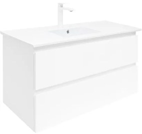 Kúpeľňová skrinka s umývadlom SAT B-Way 99x50x45 cm biela lesk BWAY2100WU4B2, 1 ks