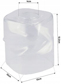 BERGE LED luster stropné svietidlo 2xE27, skladací sklenený štvorec, transparentný