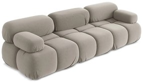 Béžová zamatová pohovka 285 cm Lokua – Makamii