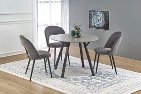 Moderný okrúhly jedálenský stôl BALROG 100 - svetlo sivý
