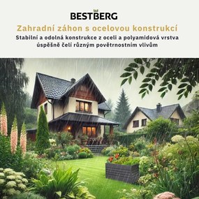 Vyvýšený záhradný záhon BestBerg VZ-735A / 735 l / 150 x 70 x 70 cm / šedá